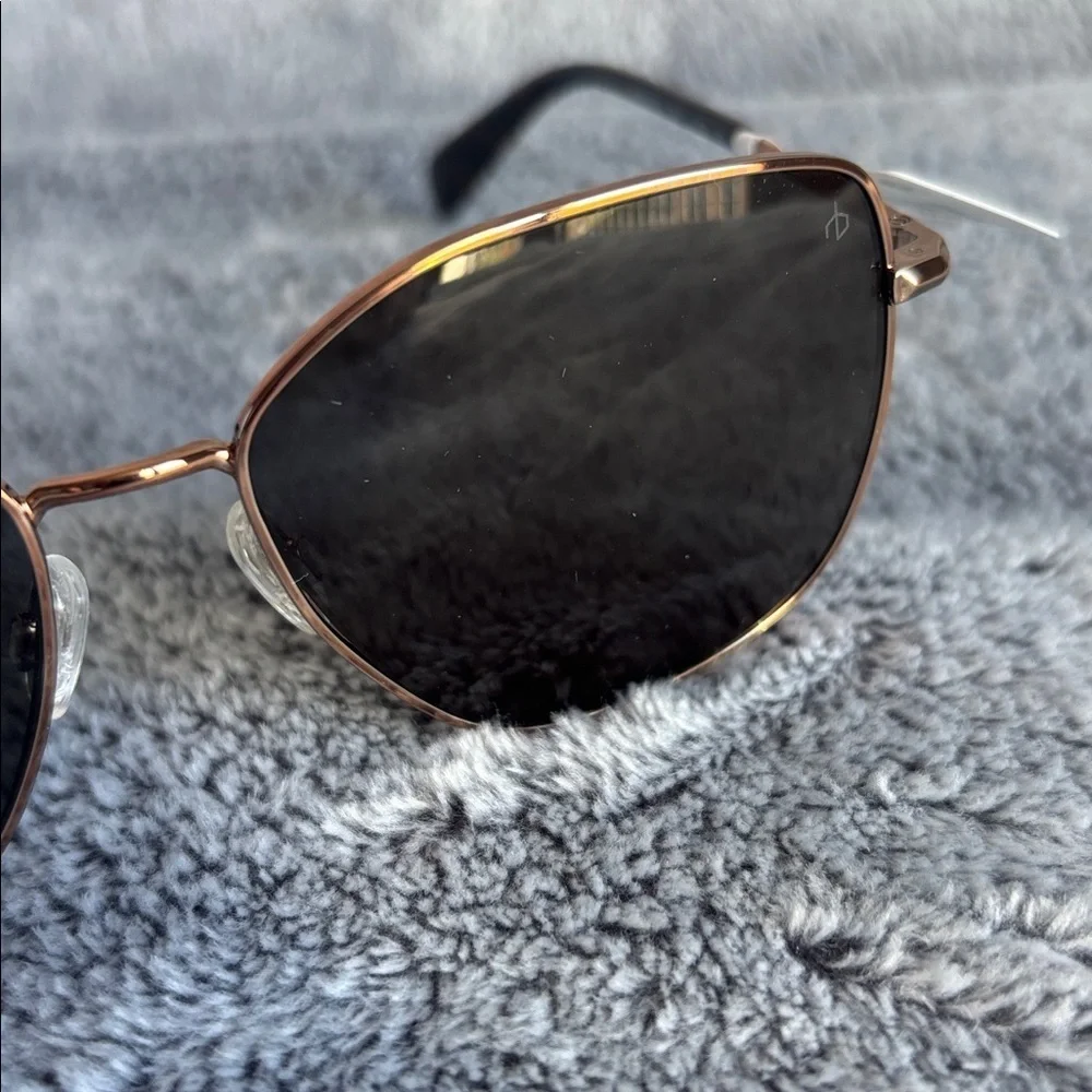 rag & bone 57mm Square Sunglasses in Rose Gold NWT
